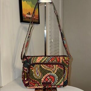 Vera Bradley Little Crossbody Bag Heirloom Paisley RFID